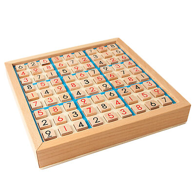 #ad Wooden Sudoku nine square grid game chess chess beech checkers folding game $40.69