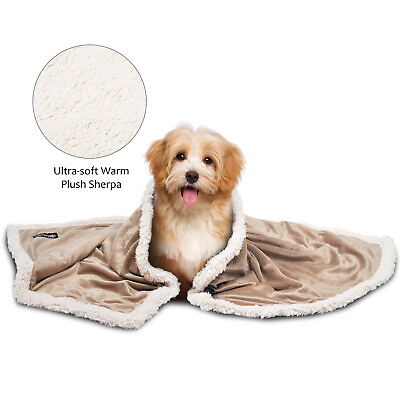 #ad Dog Blanket for Medium Large Dogs Pet Soft Fleece Durable Warm Sherpa Reversible $12.99