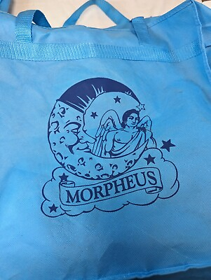 #ad Large Morpheus Tote Throw Bag Mardi Gras Blue With White Zipper 12x16x4 $9.99