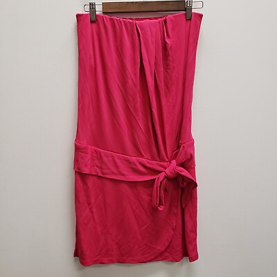 #ad Haute Hippie Womens Pink Strapless Mini Dress Size S Shelf Bra Stretchy Belt NWT $44.89