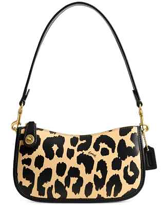#ad COACH Leopard Printed Mini Leather Swinger 20 340.00 $134.10