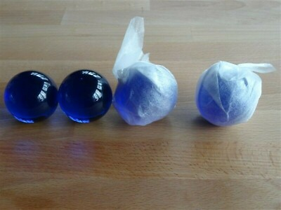 #ad 8 NOS Blue Solid Glass Balls * Excellent $48.00