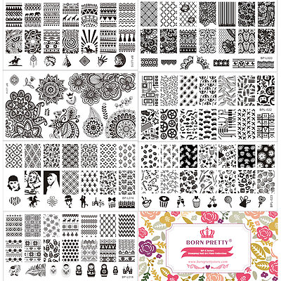 #ad Nail Art Stamp Stamping Plate Template Image Nail Stencil BORN PRETTY L Series $1.99