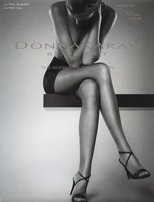 #ad Donna Karan 0B108 Hosiery Signature Ultra Sheer Control Top Pantyhose NEW $5.06