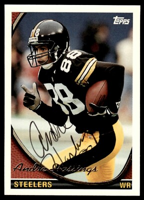 #ad 1994 Topps Andre Hastings Auto Pittsburgh Steelers #608 Autographed $14.99