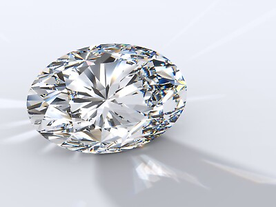 #ad 0.50 ct oval lab grown diamond Excellent Cut White Diamond VVS1 D $229.90
