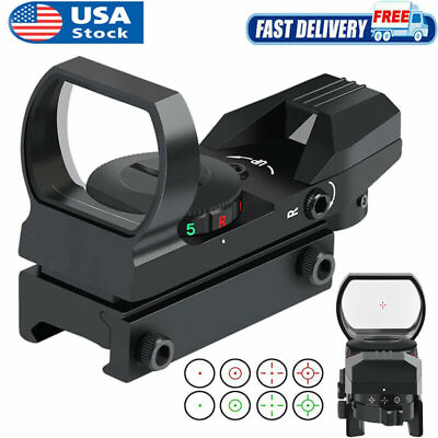 #ad Tactical Holographic Reflex Red Green Dot Sight 4 Type Reticle for 20mm Rails $16.90