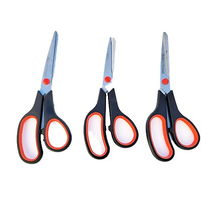 #ad 3 Pack All Purpose Stainless Steel Scissors Different Sizes amp; Lenghts Free Ship $14.99