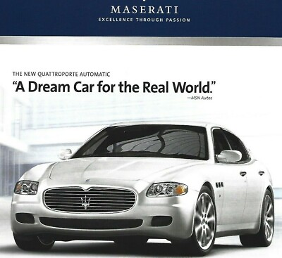 #ad Maserati Quattroporte Automatic Print Ad from October 2007 Original $12.49