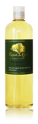 #ad 16 Oz Premium Liquid Gold Peanut Oil Refined 100% Pure Organic Cold Pressed Skin $20.99