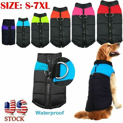 #ad Pet Vest Jacket Warm Puppy Dog Waterproof Clothes Small Large Winter Padded Coat $5.69