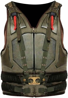 #ad Men#x27;s The Dark Knight Rises Men#x27;s Synthetic Leather Bane Vest Size Small $79.00