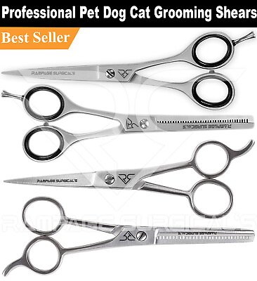 #ad Pet Grooming Scissors Set Professional Dog Cat Grooming Shears 5.0quot;5.5quot;6.5quot; GBP 4.99