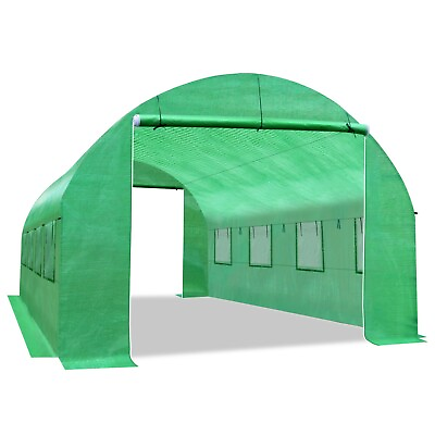 #ad Replacement PE Cover Only for Walk in Greenhouse 2 Zipper Doors Air Ventilation $129.50