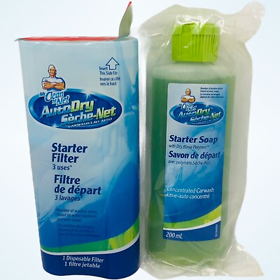 #ad Mr Clean AutoDry Car Wash Starter Filter 3 Uses and Starter Soap 6.7 oz New $30.00