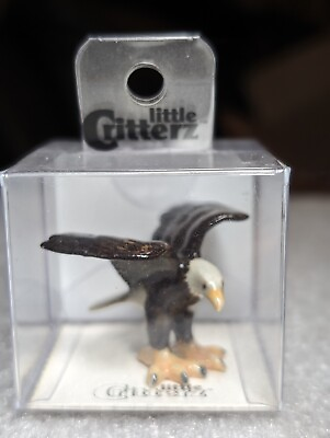 #ad Little Critterz Miniature Porcelain Animal Figurine Eagle quot;Ariquot; LC555 New In Box $12.80