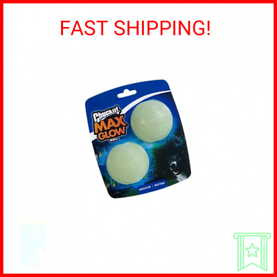 #ad Chuckit Max Glow Ball Dog Toy Medium 2.5 Inch Diameter for dogs 20 60 lbs Pa $15.35