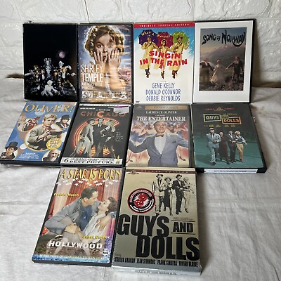 #ad Lot of 10 Musicals DVDs Chicago Singin In Rain Guys amp; Dolls Some New Sealed $14.95