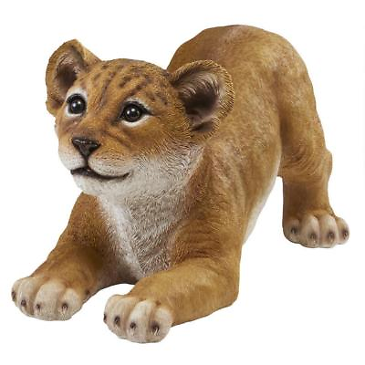 #ad Pounce: Big Cats Lion Cub Exotic Wildlife Sculpture Yard and Garden Statue $92.82