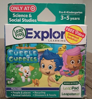 #ad NEW Leap Frog LeapPad Explorer Bubble Guppies Science Learning Game Cartridge $14.99
