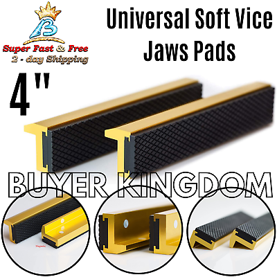 #ad Universal Soft Vice Jaws Pads Strong Protector Covers 4quot; New For Any Metal Vice $23.80