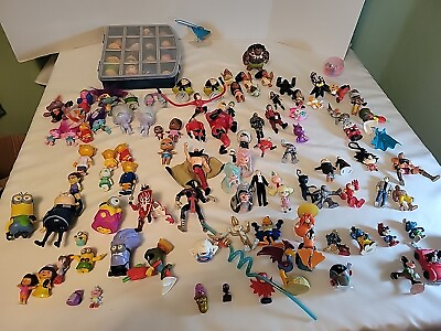 #ad Lot of Over 100 Mini Action Figures PVC Toys Collectible Smurfs And More $19.00