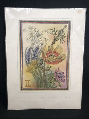 #ad Sulamith Wulfing SUMMER FLOWERS Bouquet Litho Print #2099 Netherlands 1941 $11.99
