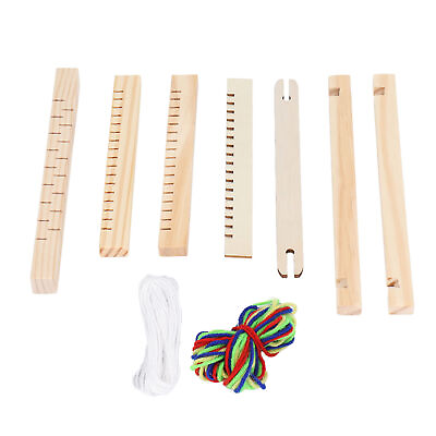 #ad Kids Weaving Loom Easy Operation Hand Eye Coordination Durable Wood Weaving Loom $9.56
