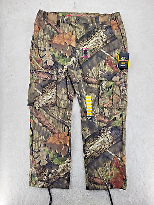 #ad Mossy Oak Men#x27;s Cargo heavy Hunting Pants Camo size 40 42 NWT $29.95