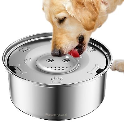 #ad Dog Water Bowl 3L Large no Spill Dog Bowls Stainless Steel Water Bowl Dispe... $31.62