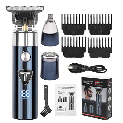 #ad Men#x27;s Beard Trimmer Hair Clipper Waterproof Electric Body Shaver Grooming Kits $16.99