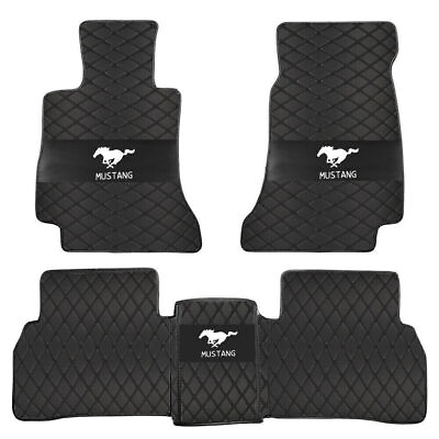 #ad Fit For Ford Mustang Coupe Convertible Waterproof Car Floor Mats Custom Carpets $49.55