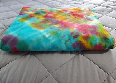 #ad JCP Home Collection Cotton Knit Twin Size Tie Dye Flannel Flat Only Sheet $25.99
