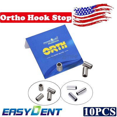 #ad 10XDental Orthodontic Crimpable Hook Stop Mini Stops tube Bracket Stop 0.5 0.8mm $9.39