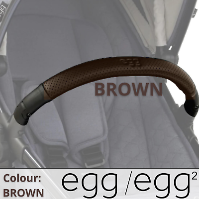 #ad new EGG 1 egg 2 Pram Stroller Leather Bumper Bar stroller Main Seat BROWN $35.30
