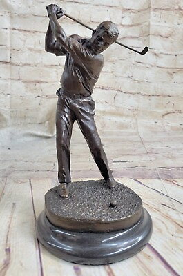 #ad Rare Ben Hogan Golfer Bronze Marble Statue Golf Pro Shop Collector Sculpture Art $249.00
