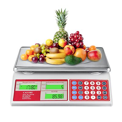 #ad Camry Digital Price Computing Scale 66Lb 30kg Commercial Produce Scale With Stai $114.90