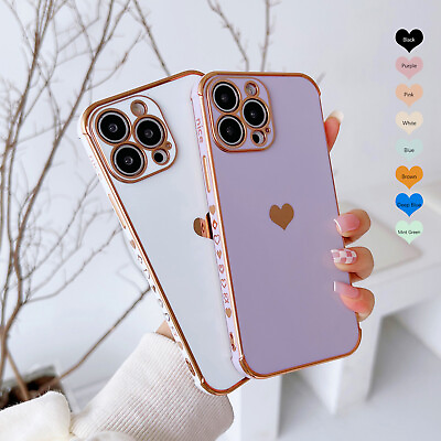Shockproof Cute Heart TPU Case Cover For iPhone 14 13 12 11 Pro Max X XS XR 8 7 $8.14