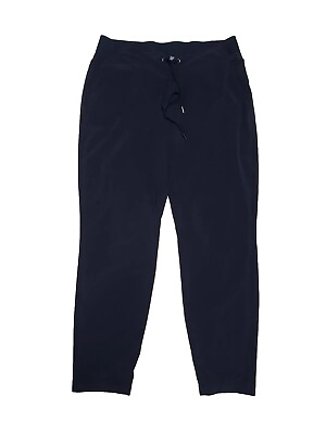 #ad Athleta Pull On Ankle Pant Stretch Drawstring size 8 Navy Blue. $23.00
