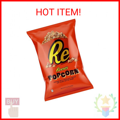 #ad Reese#x27;s Popcorn 5.25oz Grocery Sized Bag Popcorn Drizzled in Reese#x27;s Peanut Bu $6.62
