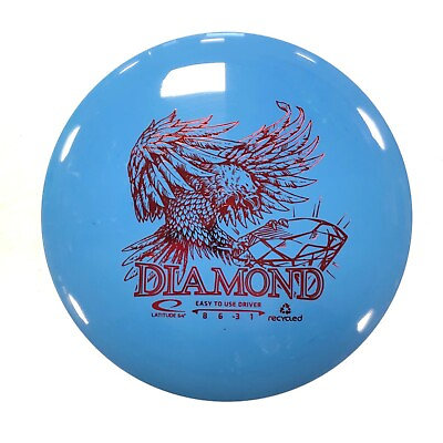 #ad DISC GOLF LATITUDE 64 RECYCLED DIAMOND FAIRWAY DRIVER 159g BLUE W RED FOIL $21.99