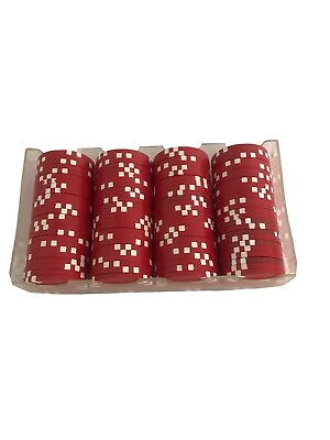 #ad Vintage 100 RED Poker in case $20.00