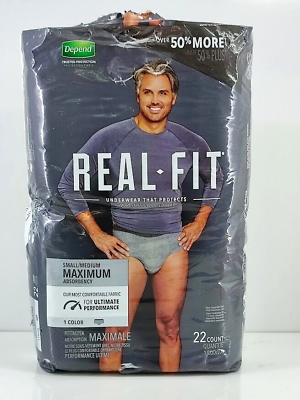 #ad Depend Real Fit Underwear S Breathable Small Medium Maximum Absorbency 22 Count $32.50