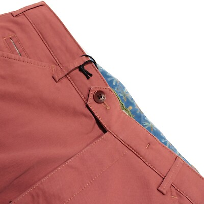 #ad Meyer NWT Chinos Casual Pants Size 50 34 US Chicago Solid Red Cotton Blend $202.49