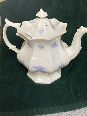 #ad Chelsea Blue Grape Teapot Tea Pot Antique Semi Porcelain $40.00