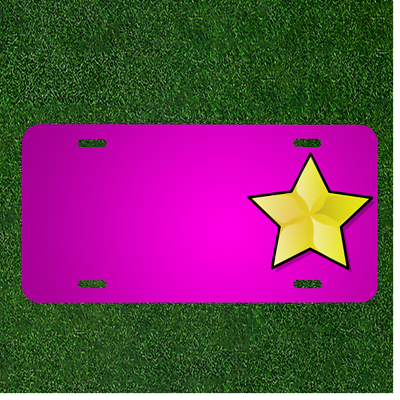 #ad Custom Personalized Car License Plate With Add Names To Star Yellow Shape $14.95