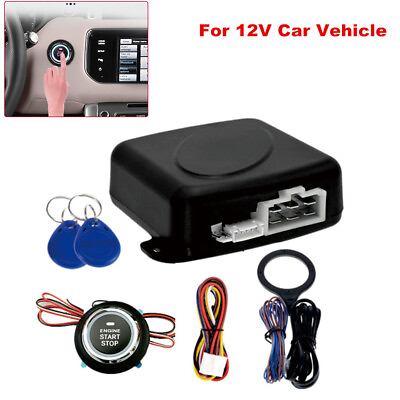 #ad Car Ignition Switch Push Button 12V Engine Start Keyless Entry Start Anti Theft $35.69