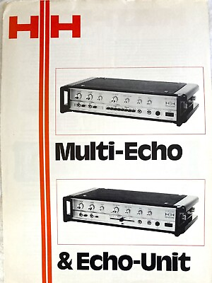 #ad HH Multi Echo amp; Echo Unit Original Promo Sheet 1978 4 Sides Made in the UK $47.49