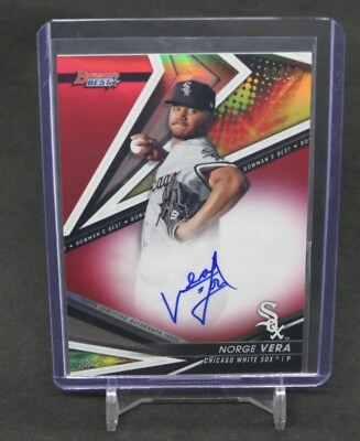 #ad 2022 BOWMAN#x27;S BEST NORGE VERA RED REFRACTOR AUTO 10 CHICAGO WHITE SOX $25.00