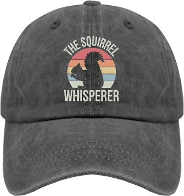 #ad The Squirrel Whisperer Trucker Hat Mens Black Hat Pigment Black Hats $14.99
